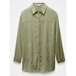 Prana Olive Button Down Shirt